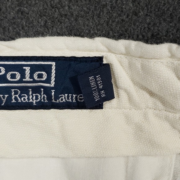 Polo Ralph Lauren Linen Pants Mens 36 White Flat Front Made in Italy 32" Inseam - Picture 11 of 12